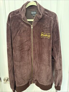 Dogg Supply by Snoop Dogg Brown Velour Track Jacket 2XL NWT